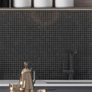 Eastern Black 12x12 Polished Square Marble Mosaic Tile (5 pack, 5 sq ft/case)