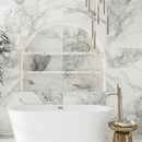 Cool White with Subtle Gray 12x48 Matte Porcelain Large Format Tile (3 pack, 11.63 sq ft/case)