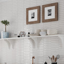 Pearl White 2x10 Glossy Picket Ceramic Tile (23 pack, 2.37 sq ft/case)