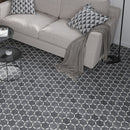 Charcoal Gray Black 12x13 Honed Star Round Terrazzo Dolomite Marble Mosaic Tile (5 pack, 5.46 sq ft/case)