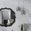 Soft White Gray 12x12 Polished Arabesque Stone Mosaic Tile (5 pack, 4.83 sq ft/case)