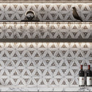 White Gray 9x10 Polished Honed Kaleidoscopic Calacatta Gold, Glacier Terrazzo Marble Mosaic Tile (5 pack, 3.14 sq ft/case)