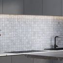 Pale Gray 12x12 Polished Square Porcelain Mosaic Tile (11 pack, 10.65 sq ft/case)