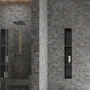 Dark Gray Blue Orange Vein 12x12 Matte Square Porcelain Mosaic Tile (11 pack, 10.76 sq ft/case)