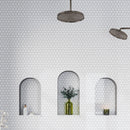 Pearl White 12x12 Polished Hexagon Thassos Marble Mosaic Tile (5 pack, 4.83 sq ft/case)