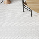 Snow White 12x12 Honed Hexagon Thassos Marble Mosaic Tile (5 pack, 4.83 sq ft/case) by Apollo Tile