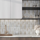 Cream beige Crisp White 24x48 Polished Porcelain Large Format Tile (1 pack, 7.75 sq ft/case)