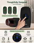 LX7 LCD Touchscreen Hand Massager, Heated Air Compression, Charcoal Black