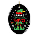 Santa's Favorite Waitress Christmas Ornament