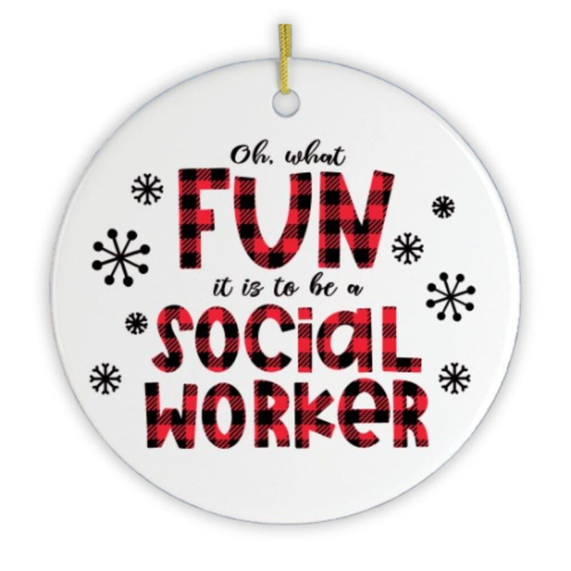 Social Worker Christmas Ornament