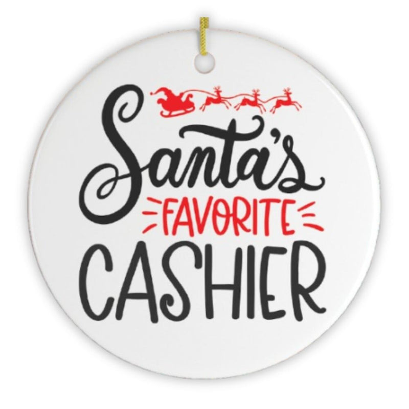 Santa's Favorite Cashier Christmas Ornament