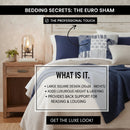 DaDa Bedding Patchwork Denim Blue Elegance Bohemian Euro Sham - 26” x 26" - 1PC (JHW660)