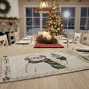 DaDa Bedding Set of 4-Pieces Magical Snowman Holiday Tapestry Placemats 13” x 19” (9733)