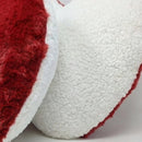 DaDa Bedding Luxury Romantic Valentine Heart Shaped Red Throw Pillow - 16” x 14”