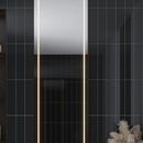 Black 4x16 Glossy Subway Glass Tile (12 pack, 5.33 sq ft/case)