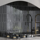 Black 2x10 Glossy Picket Ceramic Tile (23 pack, 2.37 sq ft/case)