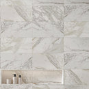 White Gray 12x24 Polished Field Calacatta Gold Marble Tile (5 pack, 10 sq ft/case)
