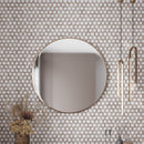 Wooden Beige Eastern White 10x11 Polished Hexagon Marble Mosaic Tile (5 pack, 4.19 sq ft/case)