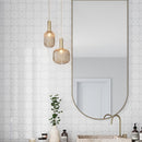 Pearl White 5x5 Glossy Cross Ceramic Tile (27 pack, 5.37 sq ft/case)
