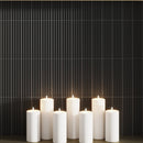 Black 2x8 Matte Ceramic Subway Deco Tile (38 pack, 4.1 sq ft/case)