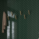 Green 2x8 Glossy Ceramic Subway Tile (60 pack, 6.48 sq ft/case)