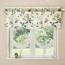 DaDa Bedding Collection Enchanted Meadow Semi-Sheer Valance - Floral Elegance in Beige, Rose, and Soft Green, Light Filtering See Through Microfiber, Rod Pocket Design, 18x52 Inches