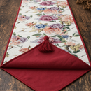 DaDa Bedding Vintage Romantic Roses Lovely Pink Floral Woven Tapestry Dining Table Runner (879)