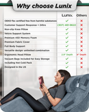 Lunix LX5 Wedge Pillow Set + Extra Cover Bundle (Full Navy)