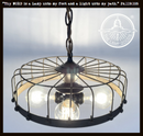 Rustic Industrial Cage Chandelier Light