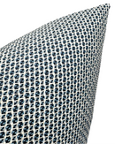 Gridded Woven Pillow Cover in Blue