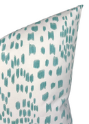 Les Touches Pillow Cover in Aqua Blue