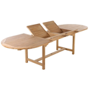 Åre Adjustable 6-8 Person Natural Teak Outdoor Dining Table – 79″-118″ by NORDICTEAK.COM