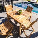 Naples Natural Teak Outdoor Patio Folding Chair by NORDICTEAK.COM