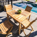 Naples Natural Teak Outdoor Patio Folding Chair