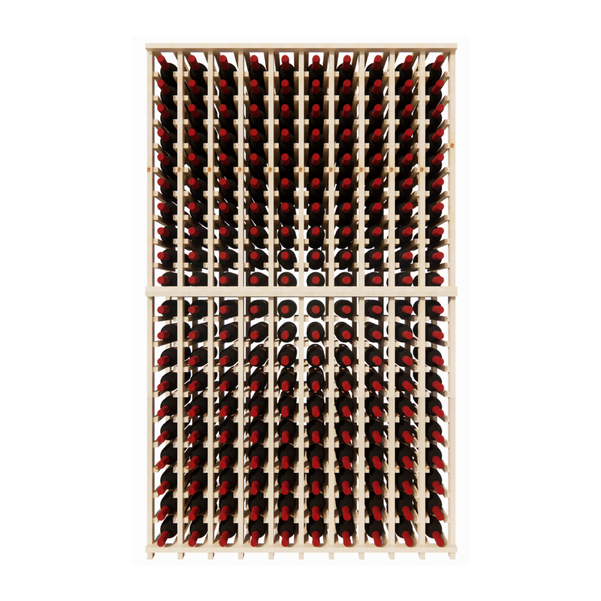 Wine Racking 10 Column Display Customizable Standard Bottle Storage