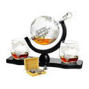 Whiskey & Wine Decanter Globe World Set - 850ml