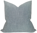 Gridded Woven Pillow Cover in Blue