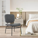 Upholstered Accent Chair Sherpa Reading Chair with Sponge Padding by LJGDeals