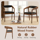 Upholstered Armchairs Set of 2 with Cozy Backrest and Padded Seat Cushion-Brown
