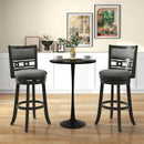26" Counter Height Bar Chair with Wooden Frame Swivel Seat and Footrest for Pub Bar Restaurant by LJGDeals