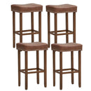Upholstered Bar Stools Set of 2 with Footrests for Counter by LJGDeals