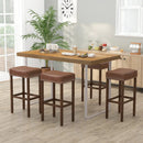 Upholstered Bar Stools Set of 2 with Footrests for Counter by LJGDeals
