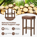 Upholstered Bar Stools Set of 2 with Footrests for Counter by DirectDeals