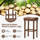Upholstered Bar Stools Set of 2 with Footrests for Counter by LJGDeals