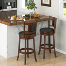 25.5 Inch/30.5 Inch Upholstered Bar Stools Set of 2 with Curved Backrest and Footrest by LJGDeals
