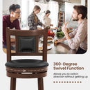 25.5 Inch/30.5 Inch Upholstered Bar Stools Set of 2 with Curved Backrest and Footrest by LJGDeals