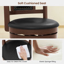 25.5 Inch/30.5 Inch Upholstered Bar Stools Set of 2 with Curved Backrest and Footrest by LJGDeals