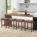 24 Inch Upholstered PU Leather Bar Stools Set of 2 by DirectDeals