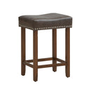 24 Inch Upholstered PU Leather Bar Stools Set of 2 by DirectDeals