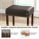 24 Inch Upholstered PU Leather Bar Stools Set of 2 by DirectDeals